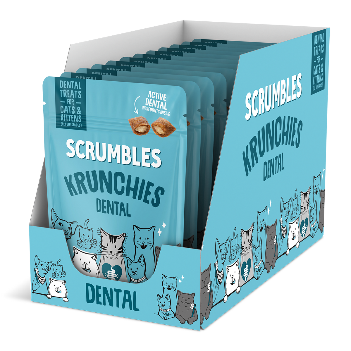 Krunchies : Friandises dentaires pour chats